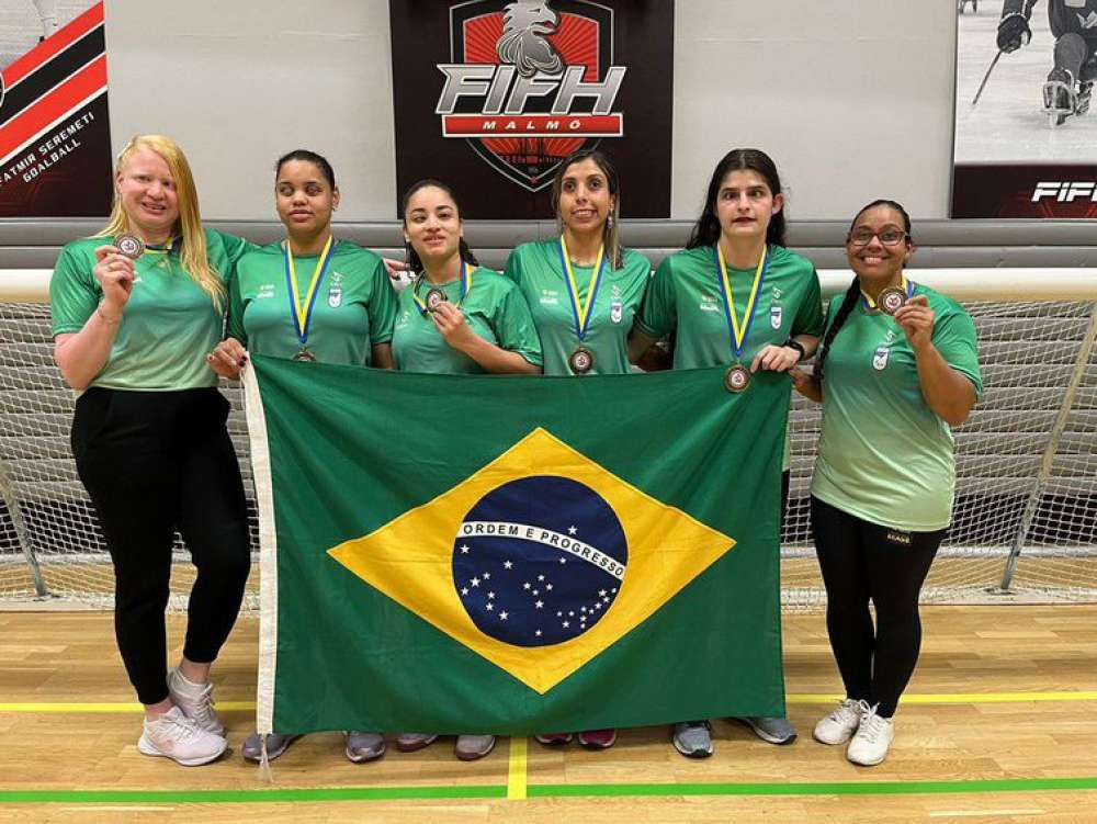 Brasil vence EUA e fatura bronze na Copa Malmö de goalball feminino