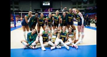 Seleção feminina vence a primeira na Liga das Nações de vôlei