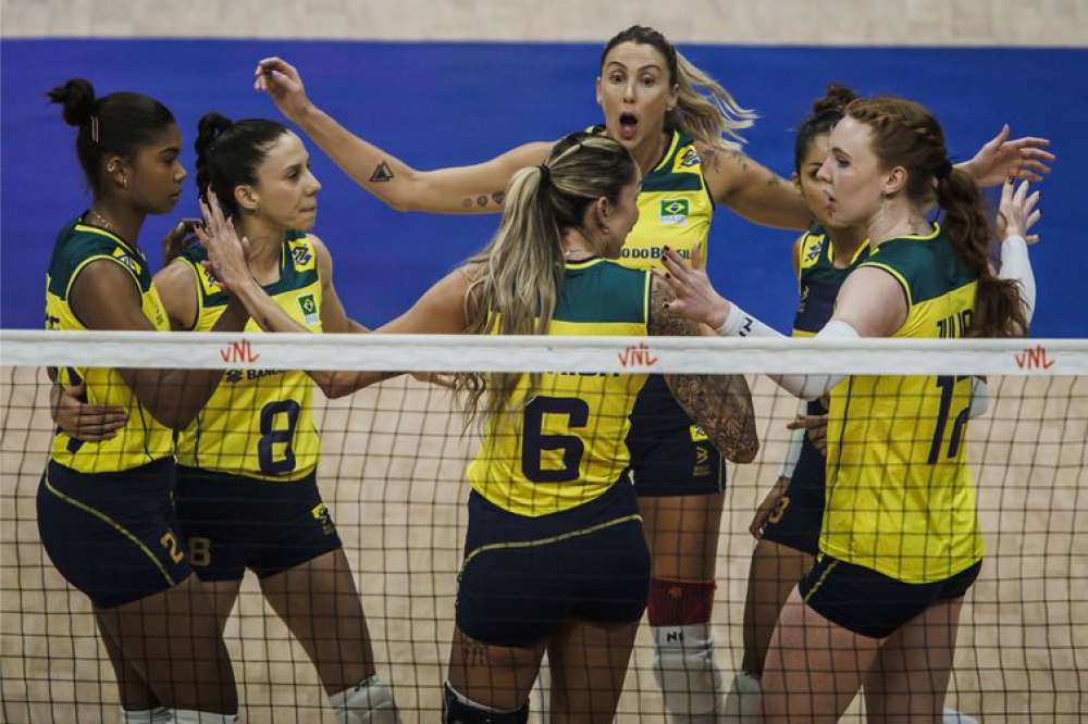 Vôlei: Brasil bate Coreia do Sul em Brasília pela Liga das Nações