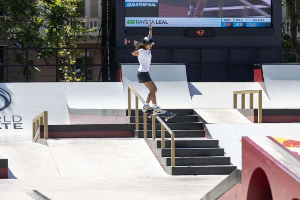 Skate street: Rayssa, Pâmela e Gabi avançam à semi do Pro Tour de Roma