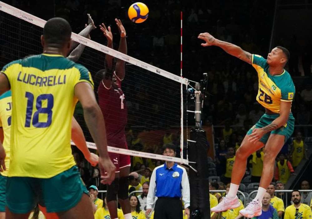 Brasil inicia Pré-Olímpico de vôlei masculino derrotando o Catar