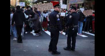 Milhares de pessoas se manifestam pela causa palestina em Nova York