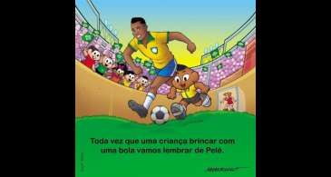 Pelé é homenageado por cartunistas com exposição virtual