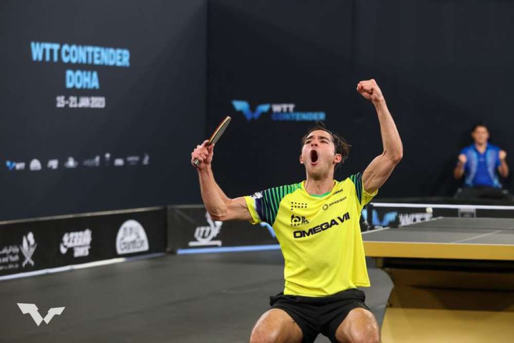 Calderano leva WTT Contender Doha, o 2º título consecutivo de 2023