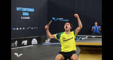 Calderano leva WTT Contender Doha, o 2º título consecutivo de 2023