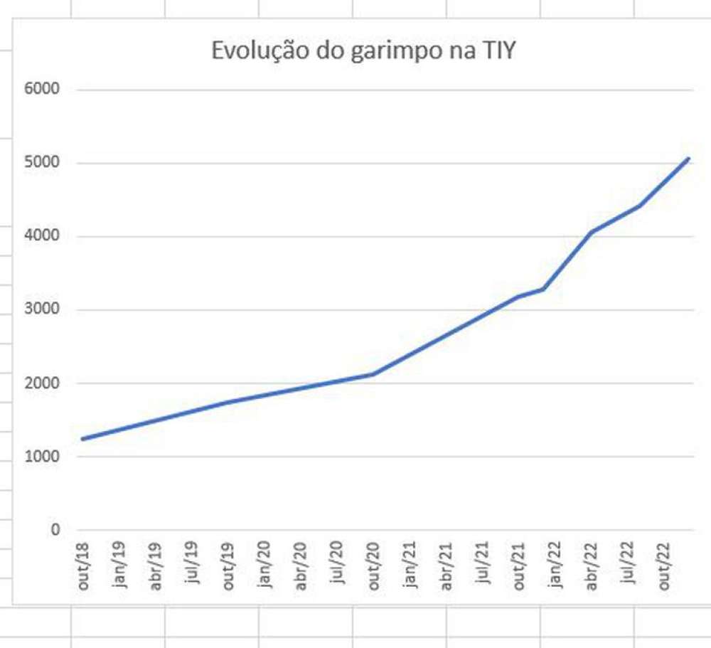 Terra Yanomami: garimpo ilegal causou alta de 309% no desmatamento