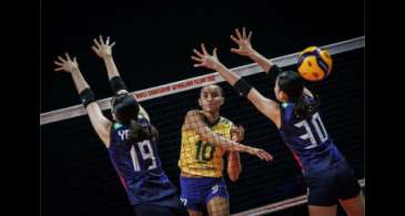 Já classificado, Brasil sofre 1ª derrota no Mundial de Vôlei Feminino